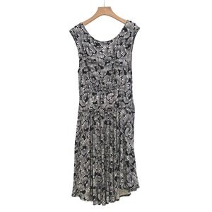 Anthropologie Moulinette Soeurs Dress South Shore Black‎ White Print M Jersey